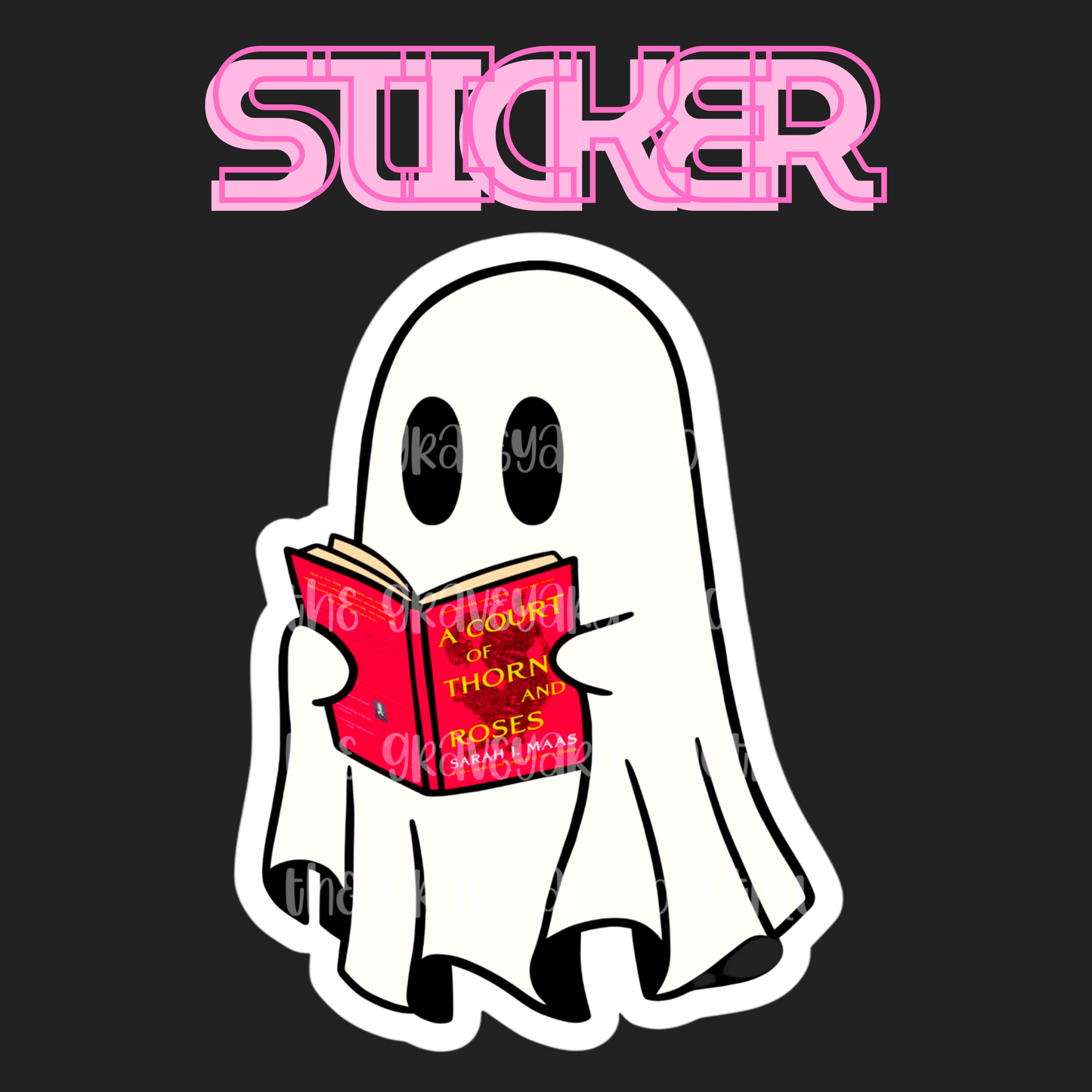 Ghost With ACOTAR Book Sticker