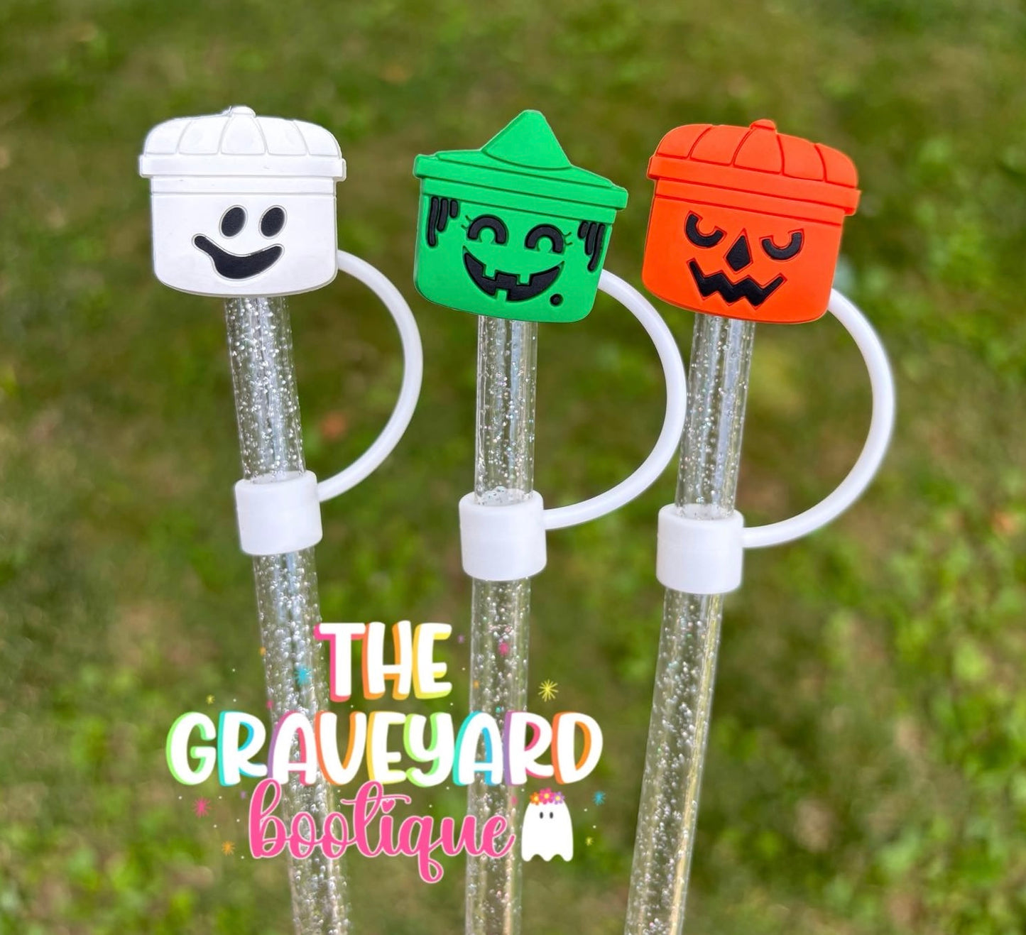 Halloween Bucket Straw Toppers