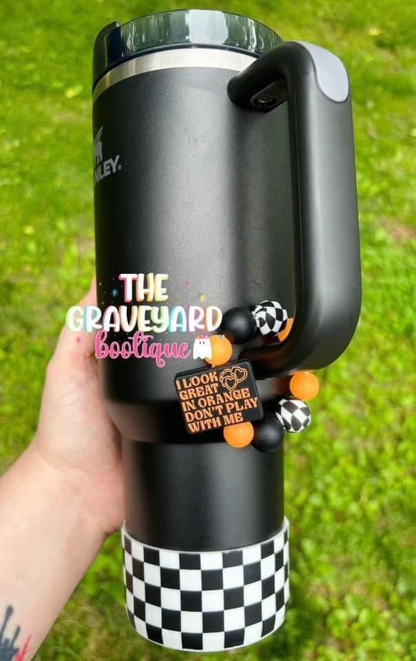 I look Great In Orange Tumbler Charm