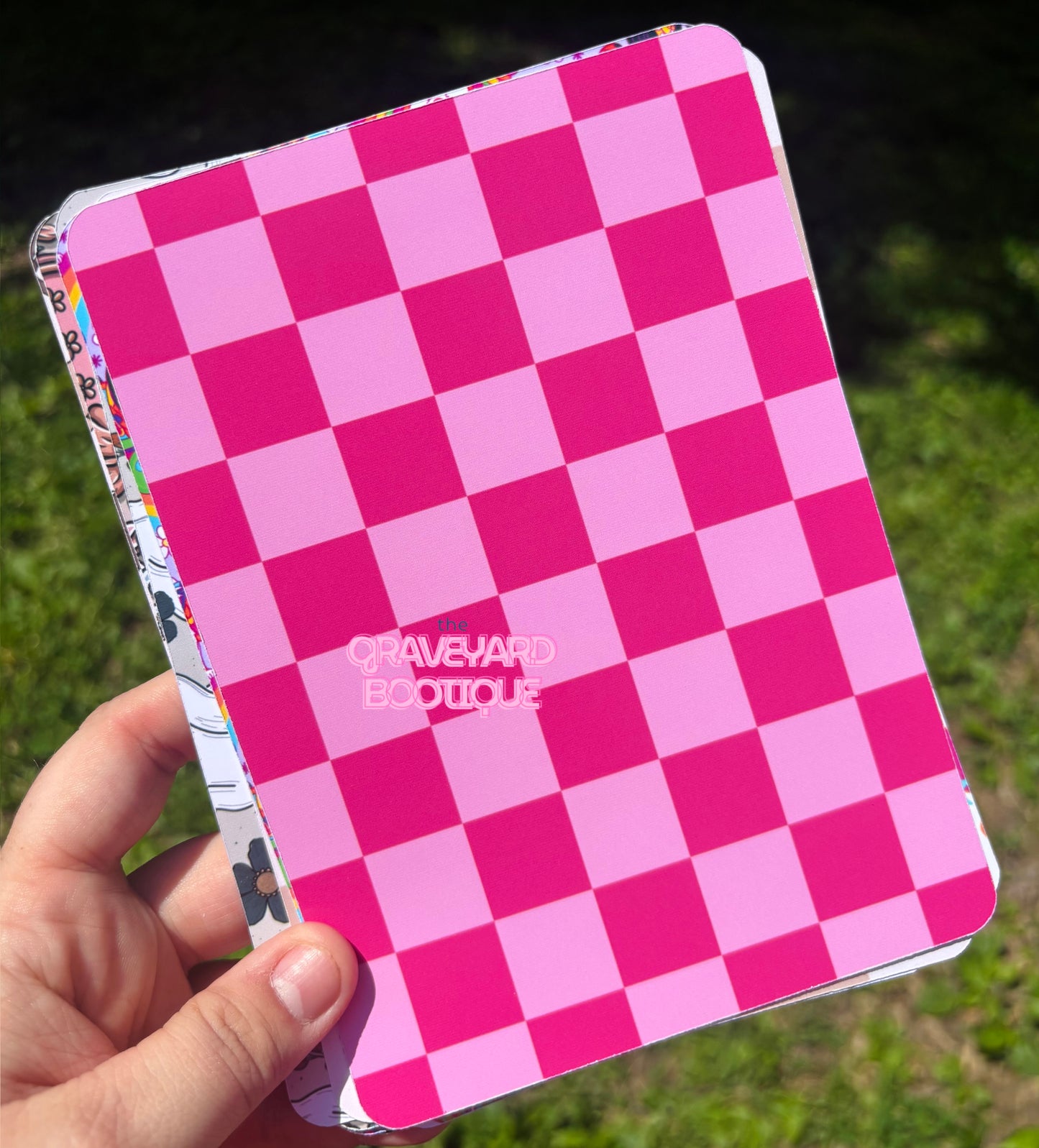 Pink Checker Kindle Insert