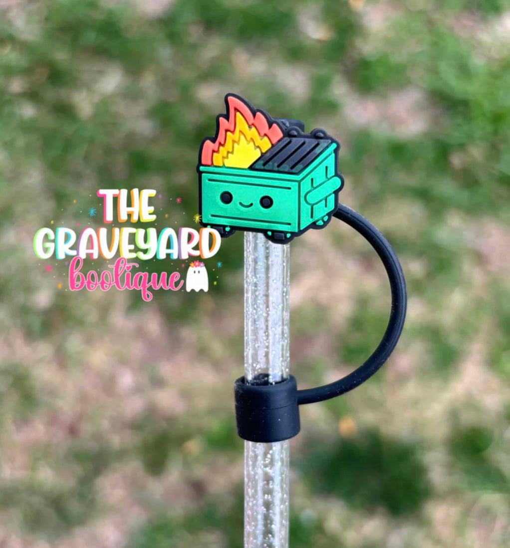 Dumpster Fire Straw Topper