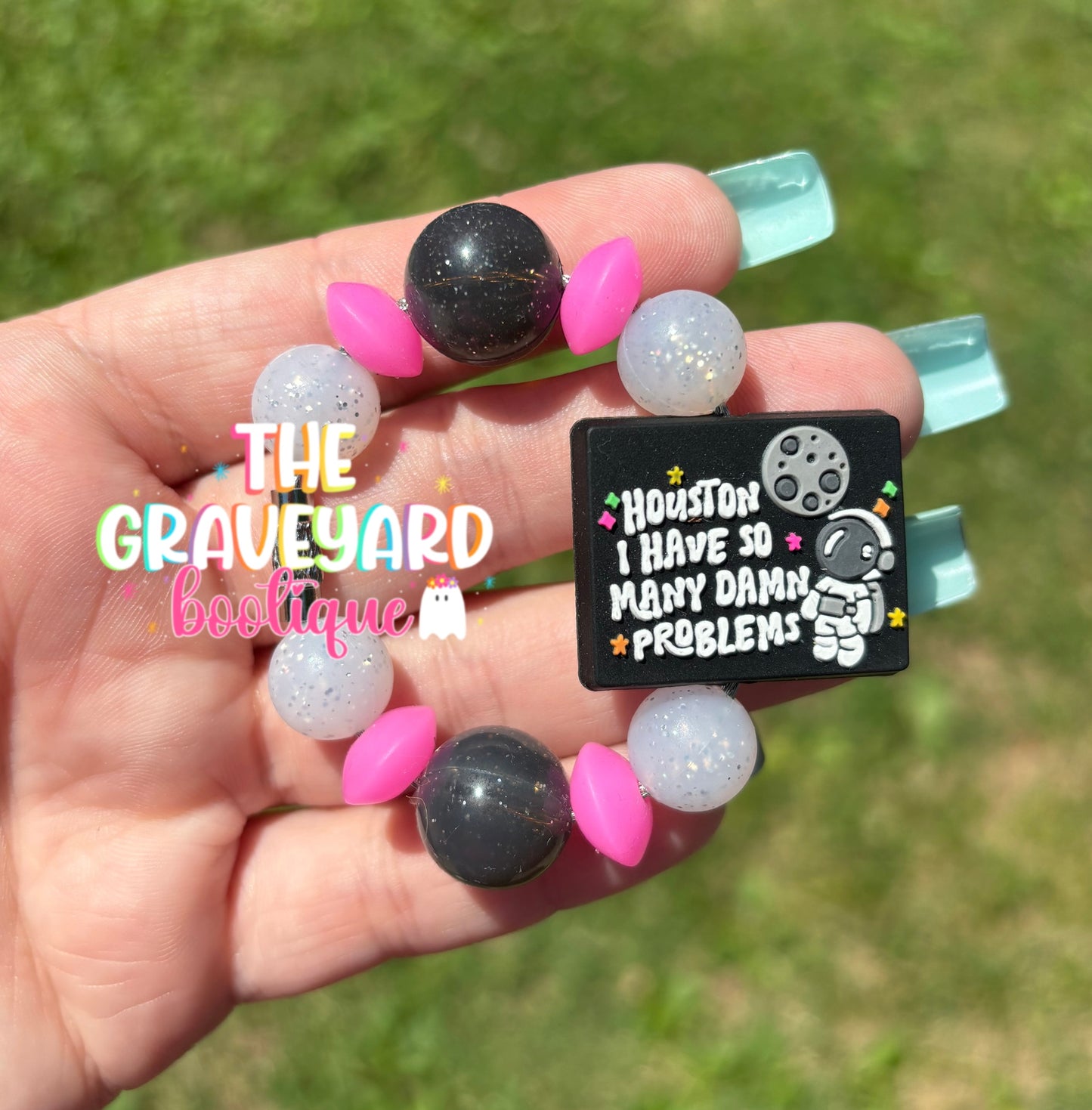 Houston I Have So Many D*mn Problems Tumbler Charm