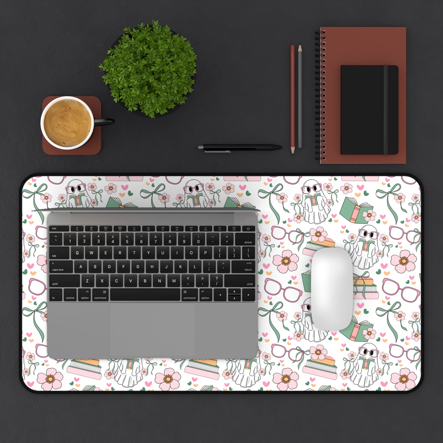 Bookish Ghost Desk Mat