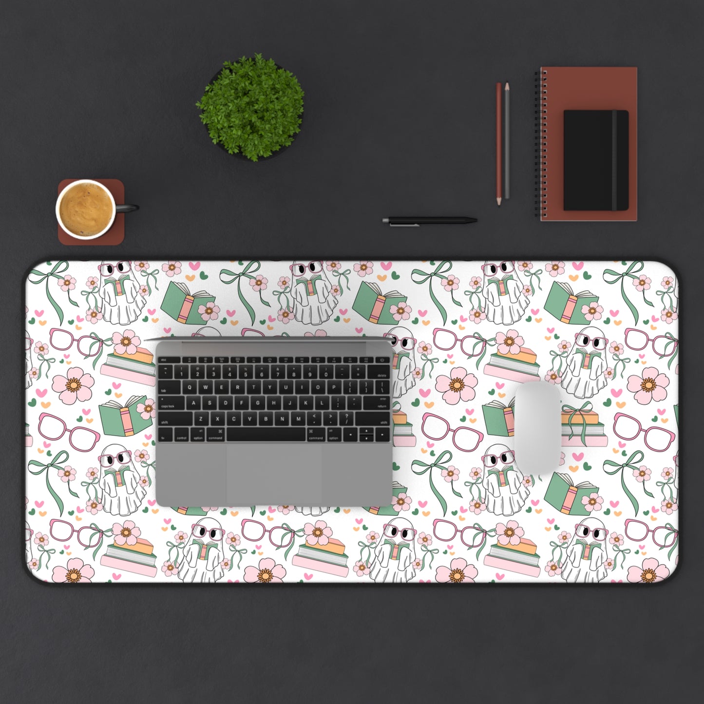 Bookish Ghost Desk Mat