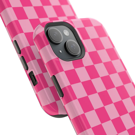 Pink Checker iPhone Case - MagSafe
