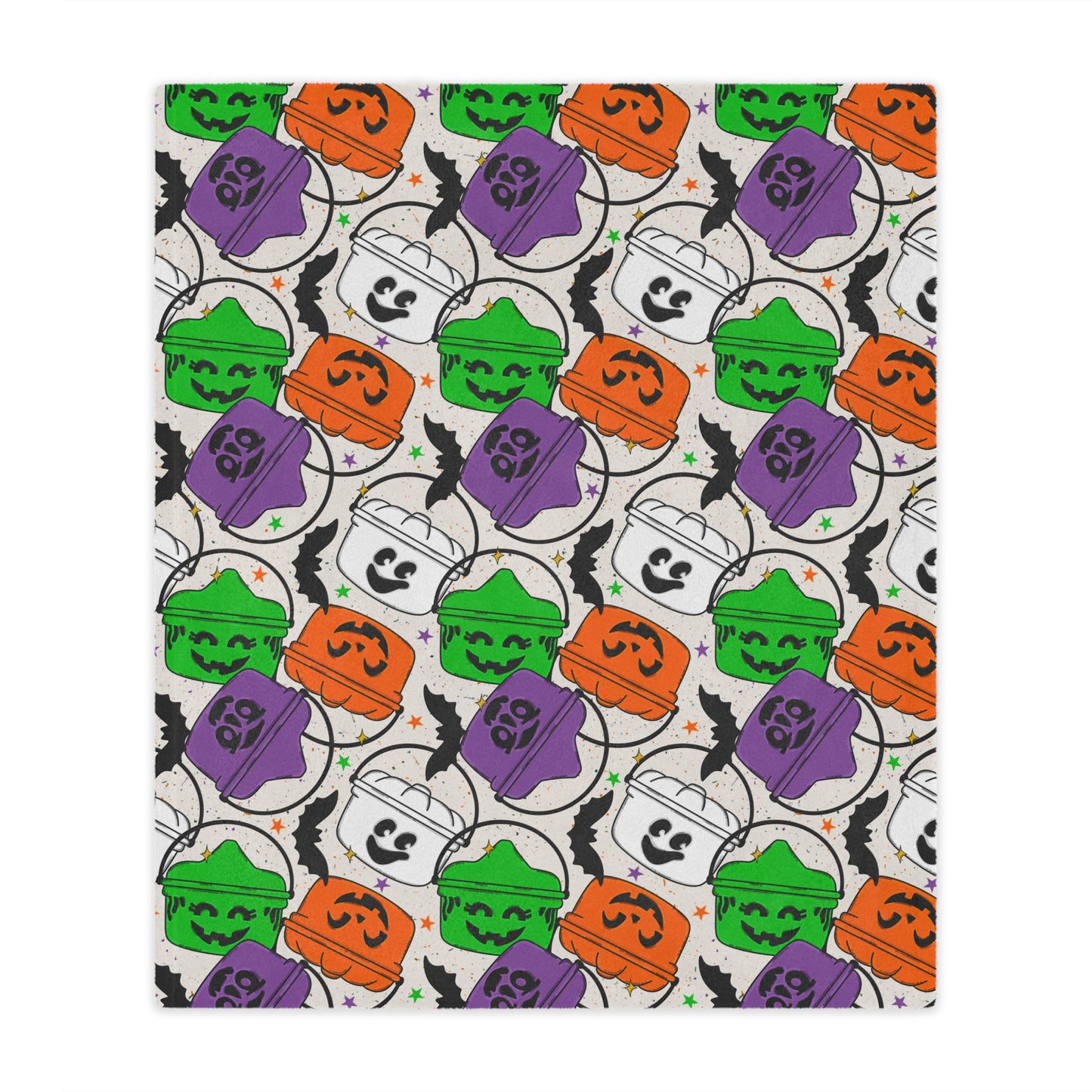 Halloween Buckets Minky Polyester Blanket