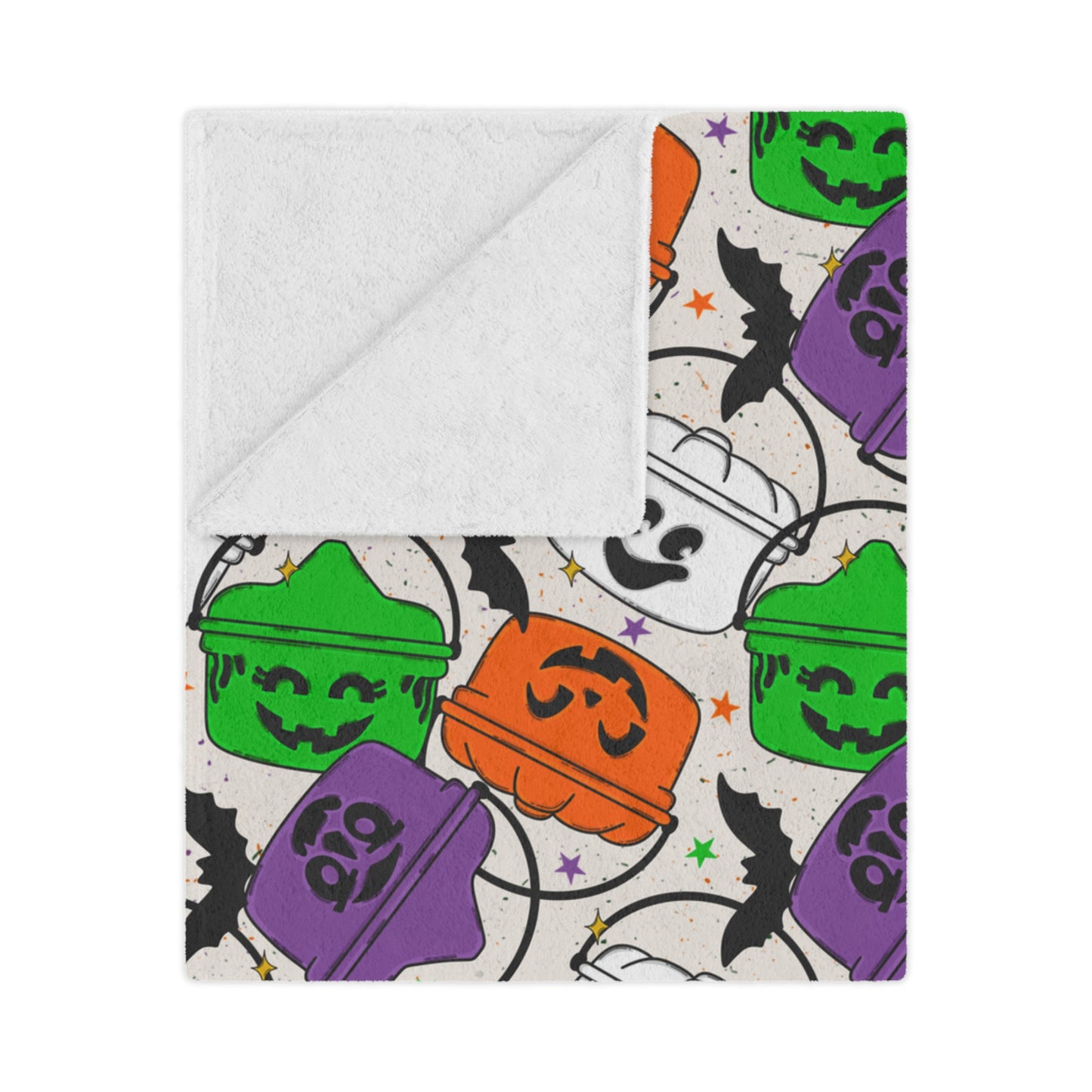 Halloween Buckets Minky Polyester Blanket