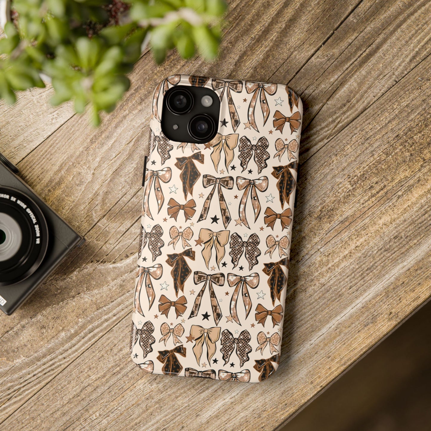 Neutral Bows iPhone Case-Regular