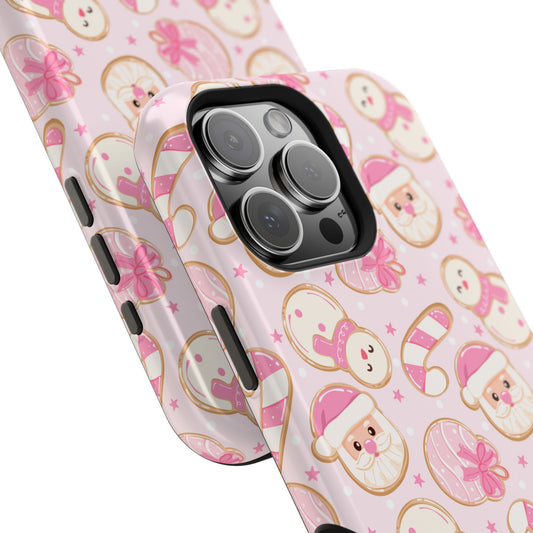 Pink Christmas Cookies iPhone Case - MagSafe