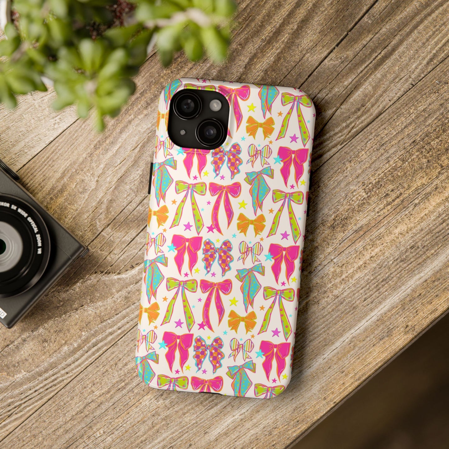 Neon Bows iPhone Case - Regular