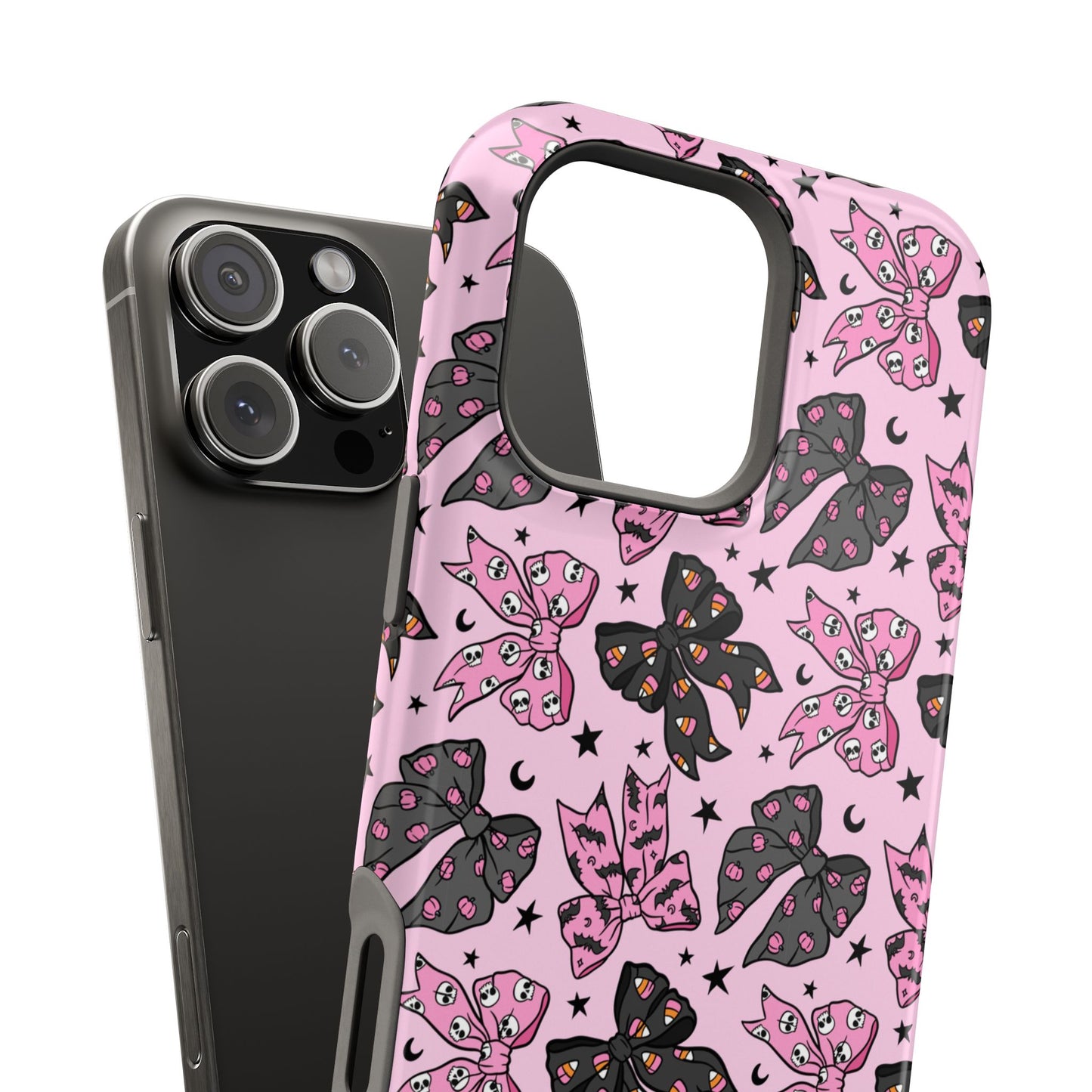 Pink Halloween Bows iPhone Case - MagSafe