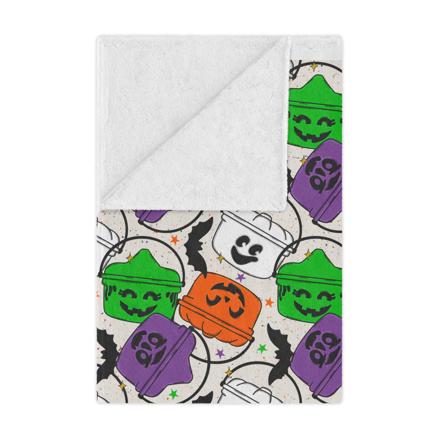 Halloween Buckets Minky Polyester Blanket