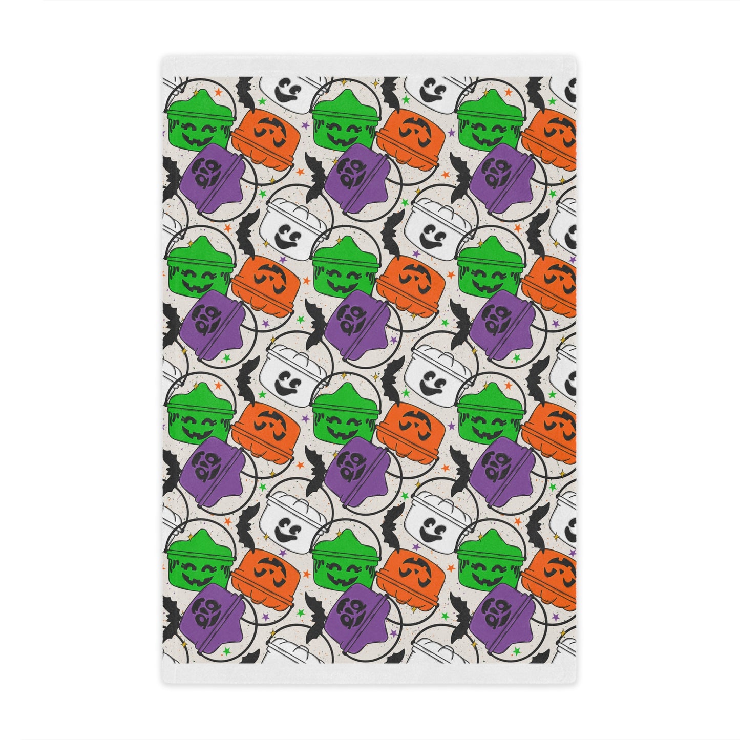 Halloween Buckets Minky Polyester Blanket