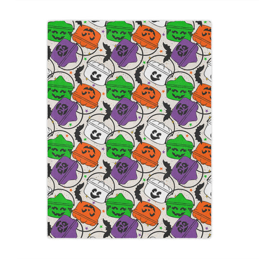 Halloween Buckets Minky Polyester Blanket