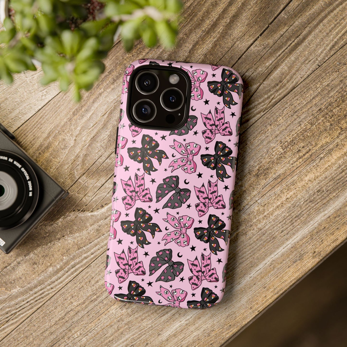 Pink Halloween Bows iPhone Case - Regular