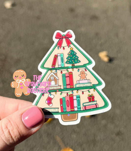 Bookish Christmas Tree Sticker