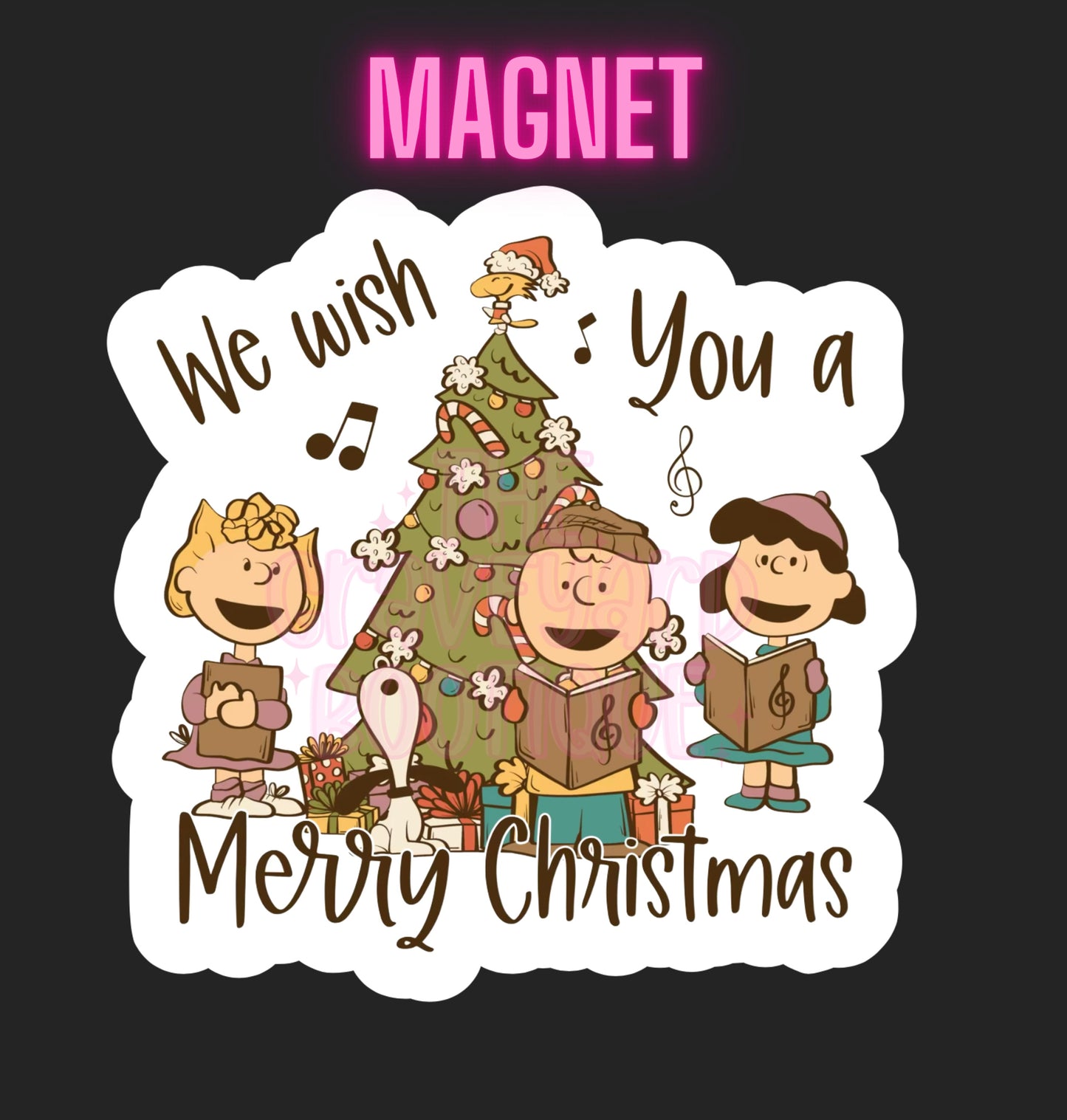 We Wish You A Merry Christmas Charlie Brown Magnet