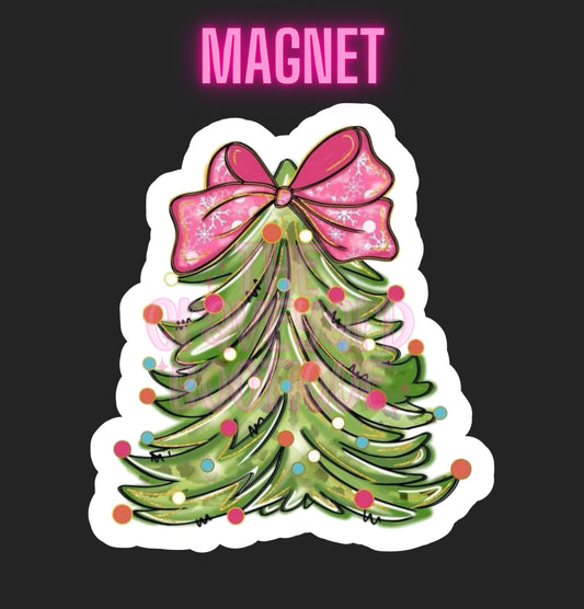 Coquette Christmas Tree Magnet