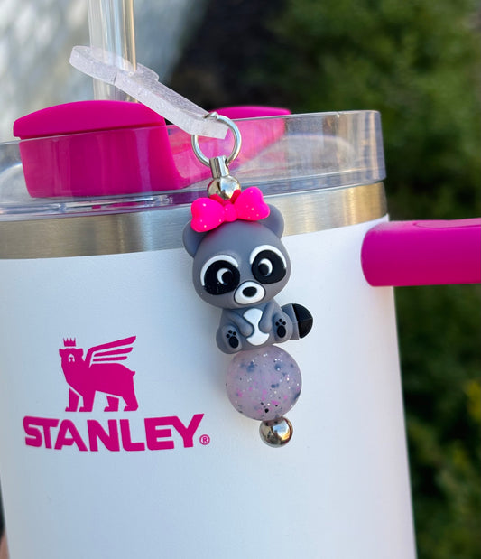 Rachelle The Raccoon Straw Charm