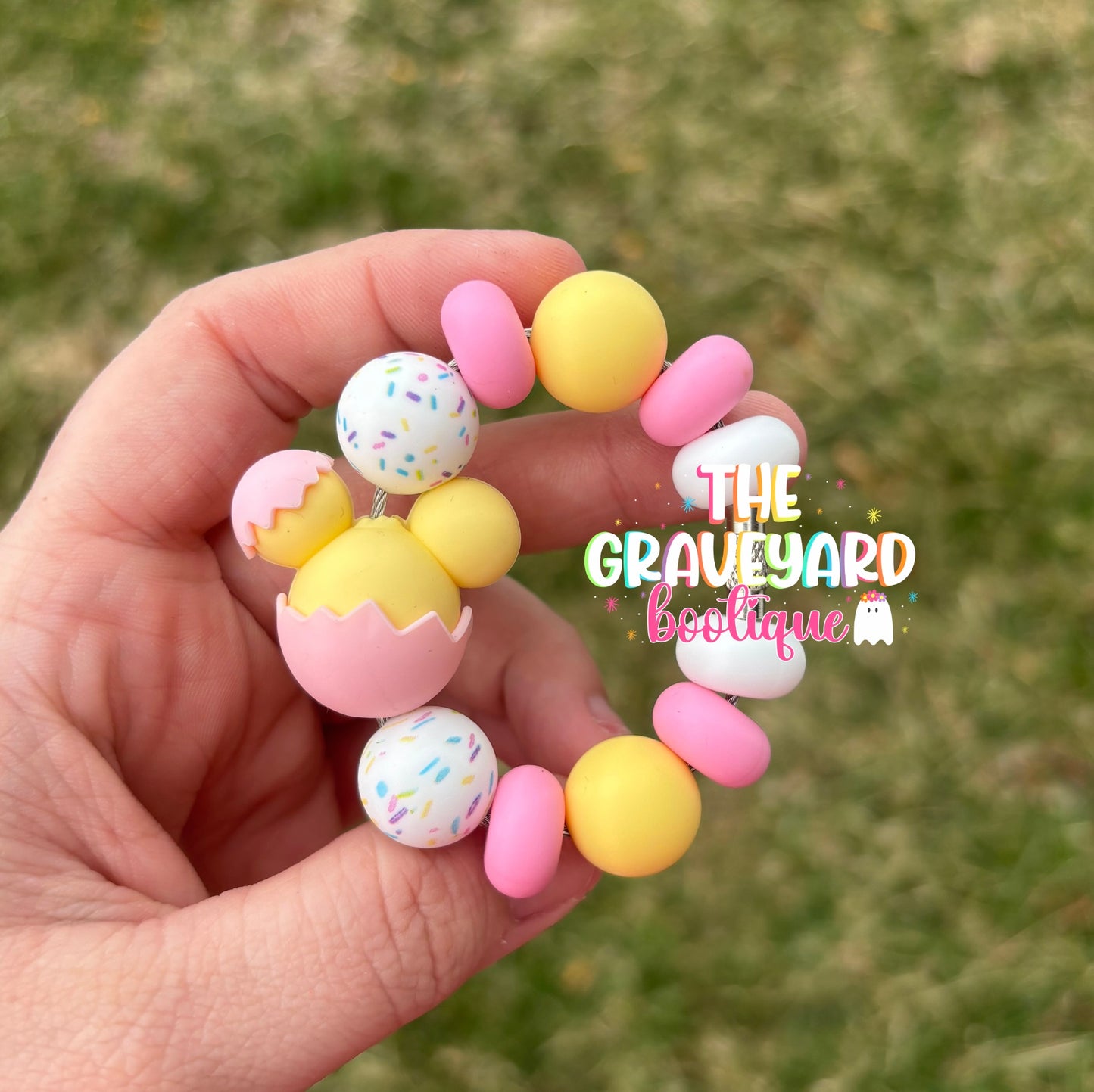 Mouse Head Easter Egg Tumbler Charm