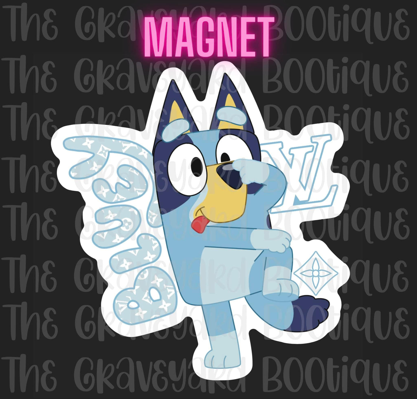 Boujee Blue Dog Magnet