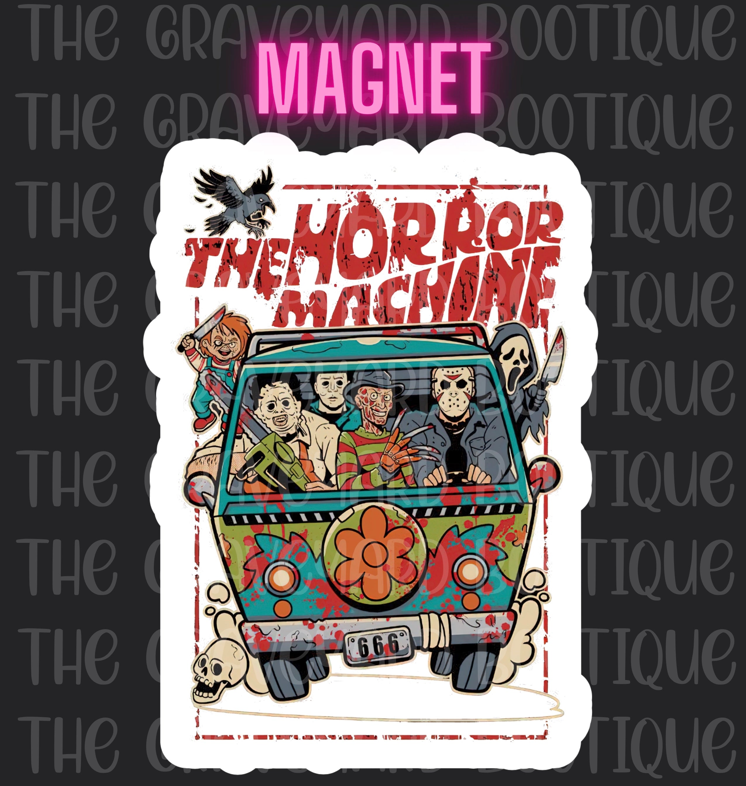Horror Machine Magnet – The Graveyard BOOtique