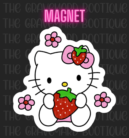 Hello Strawberry Magnet