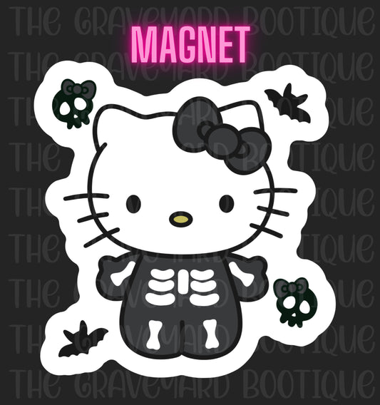 Skeleton Kitty Magnet