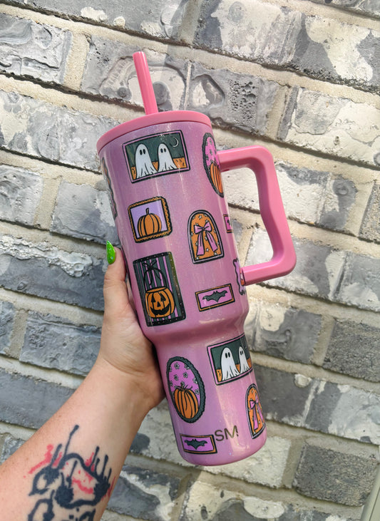 Spooky Halloween Frames Epoxy Tumbler