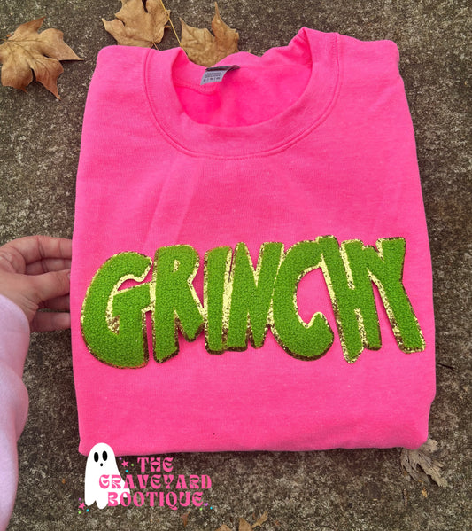 Grinchy Patch Crew - PATCH IS ONLY 11in WIDE REGARDLESS OF SIZE