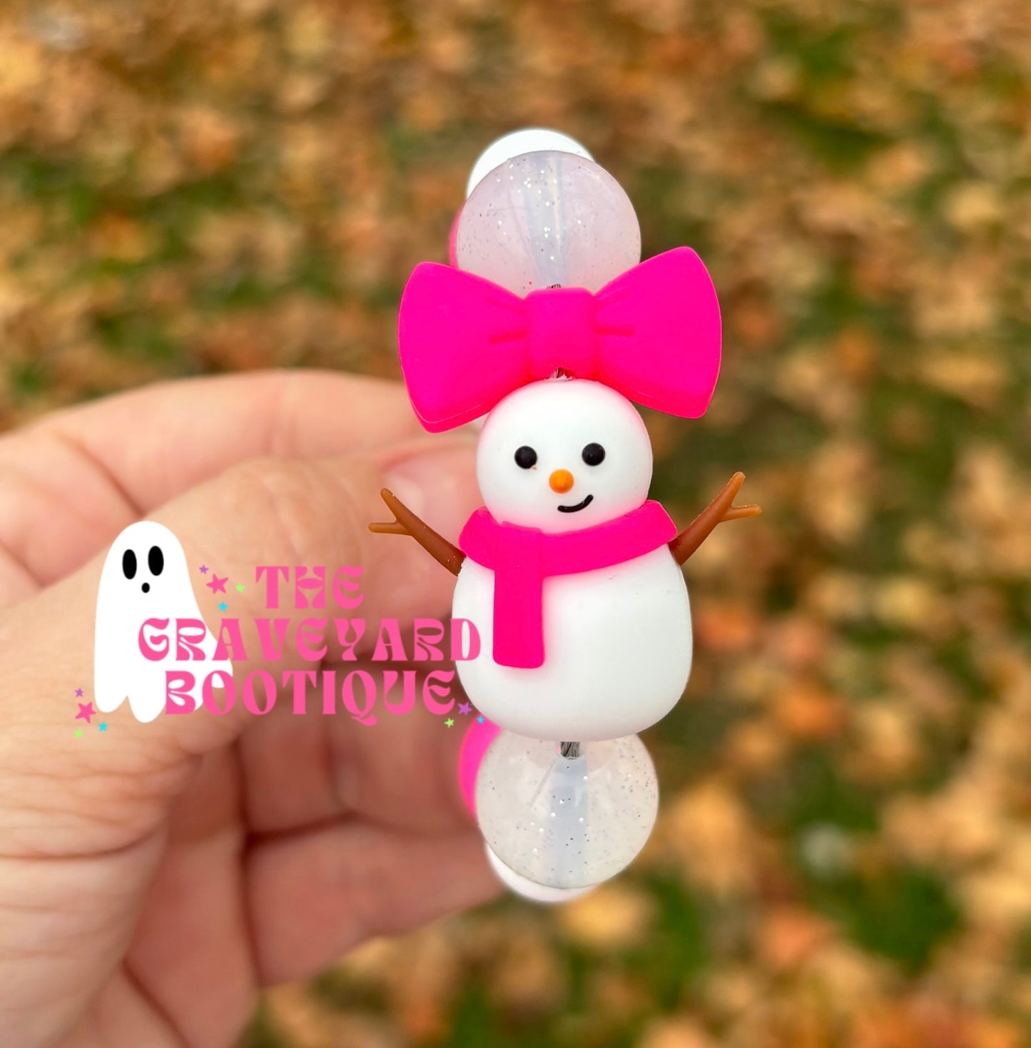 Bow Snowman Charm
