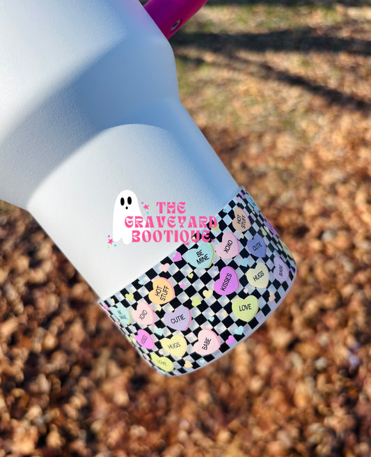 Candy Hearts Valentines Tumbler Boot