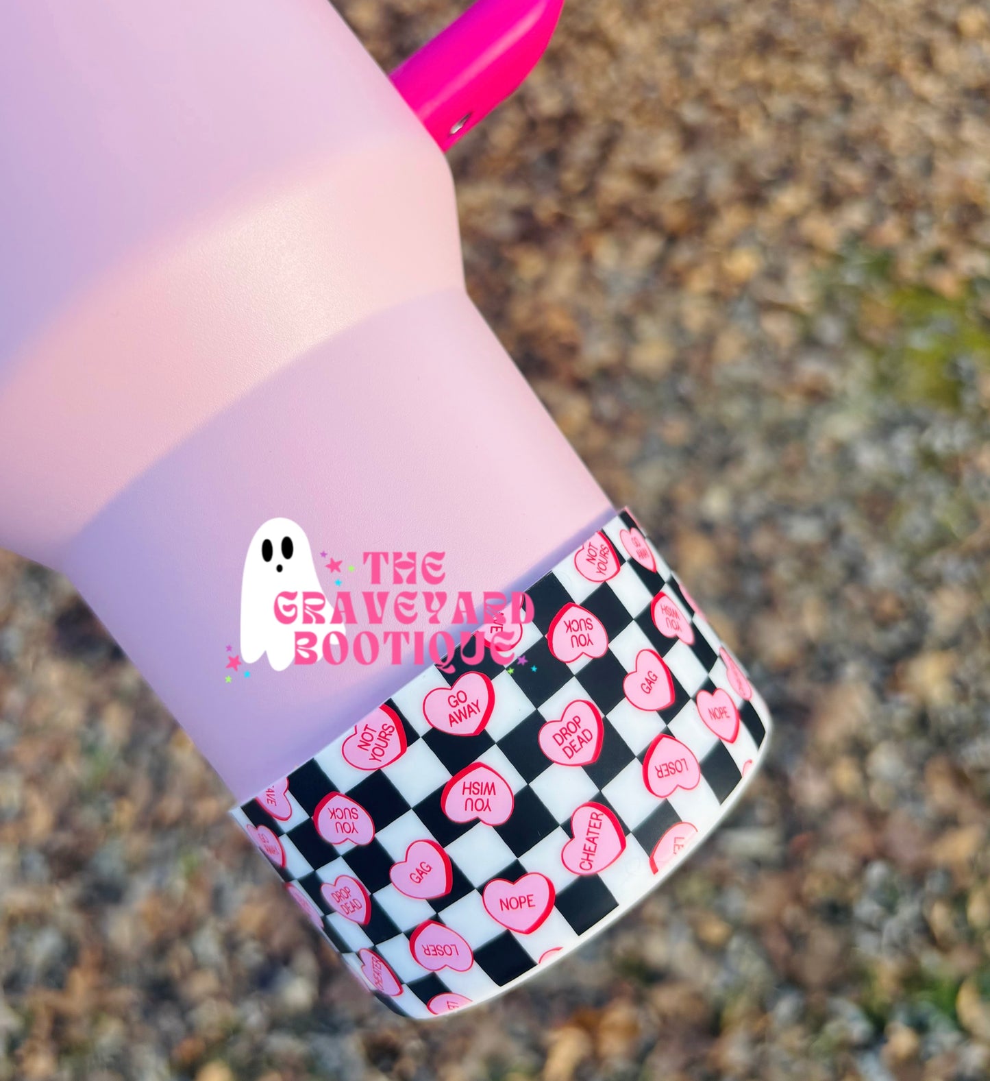 Anti-Valentines Candy Hearts Tumbler Boot