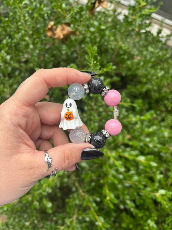 Ghost With Pumpkin Charm