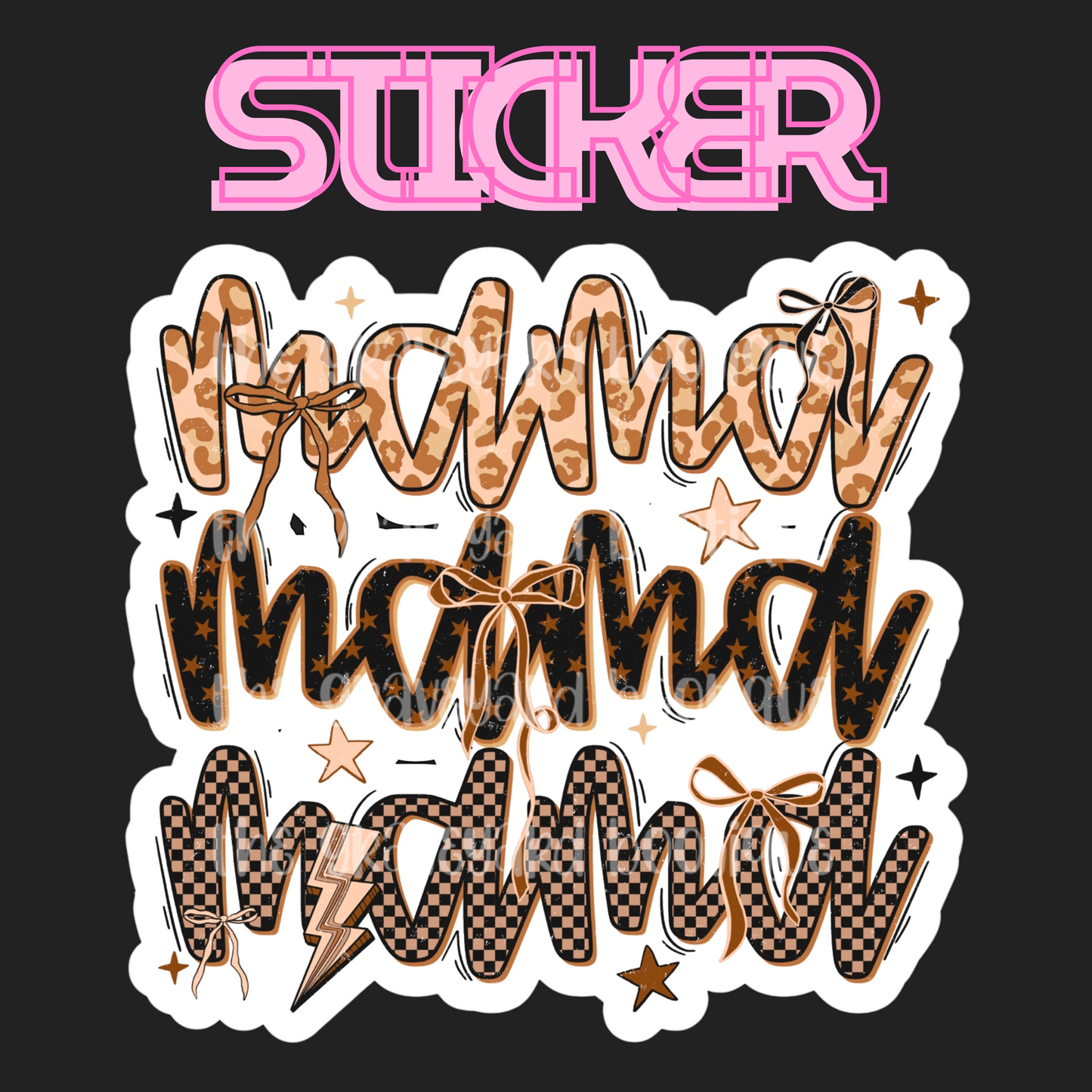 Leopard Mama Sticker