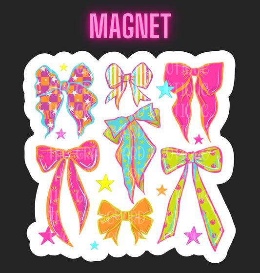 Neon Bows Magnet