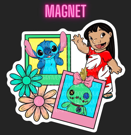 Girl & Alien Magnet