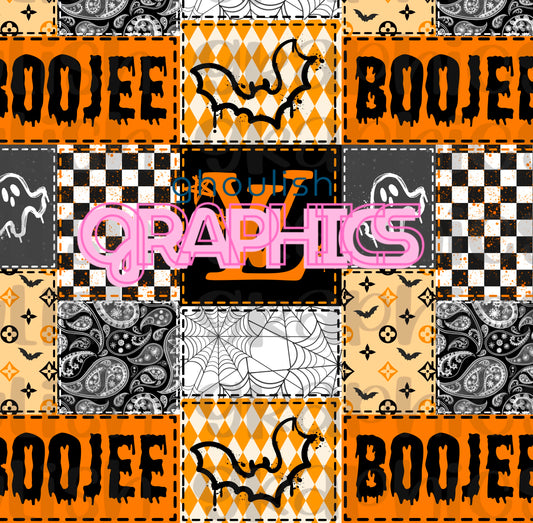 Boojee Halloween Seamless Pattern